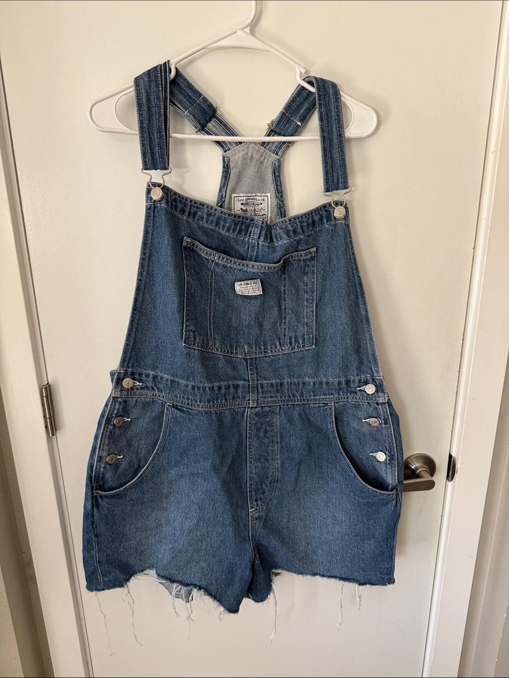 Levi’s Strauss Classic Blue Denim Women’s Short Overalls
